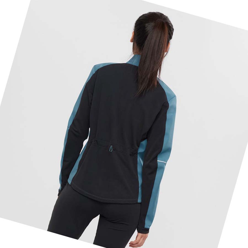 Salomon AGILE SOFTSHELL Jacka Dam Blå | EXTZDSP-06