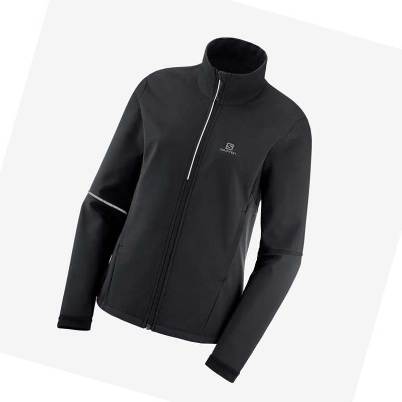 Salomon AGILE SOFTSHELL Jacka Dam Svarta | NAQBHOS-75