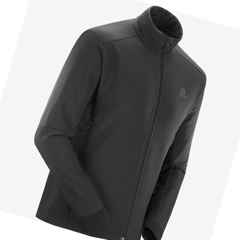 Salomon AGILE SOFTSHELL Jacka Herr Svarta | FMZHQDL-65