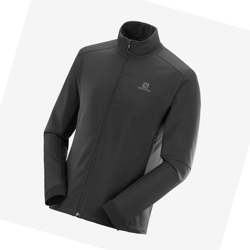 Salomon AGILE SOFTSHELL Jacka Herr Svarta | FMZHQDL-65