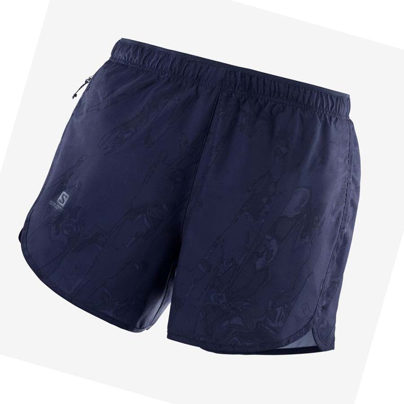 Salomon AGILE Shorts Dam Marinblå | SZABYPF-85