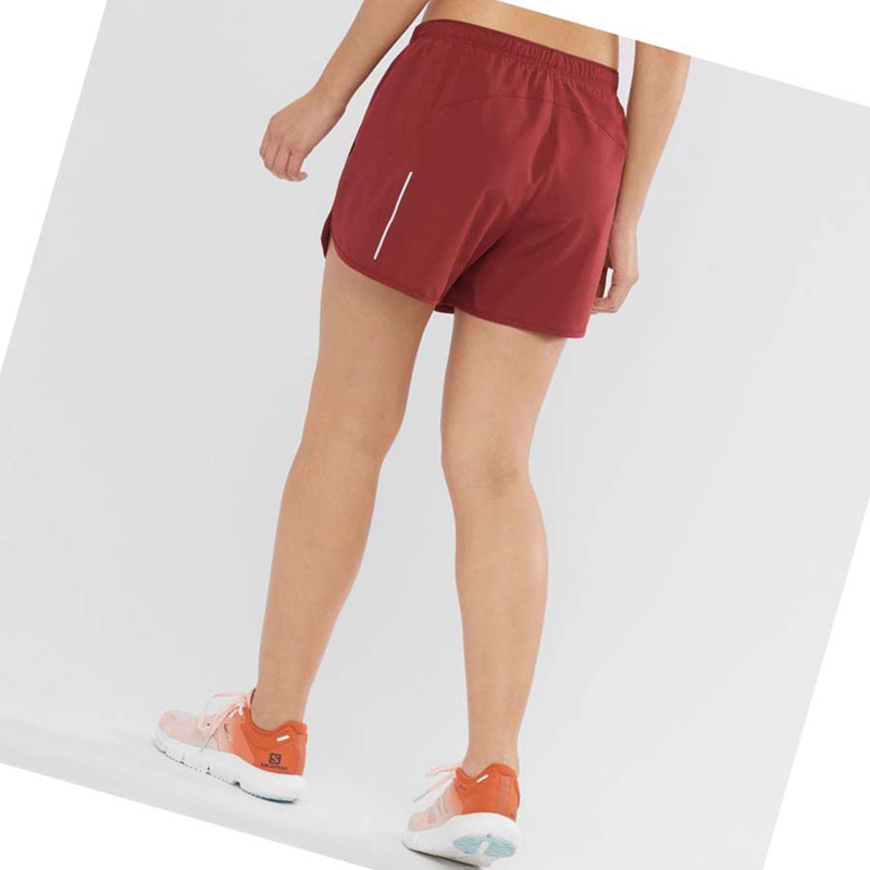 Salomon AGILE Shorts Dam Röda | OBLVNFE-93