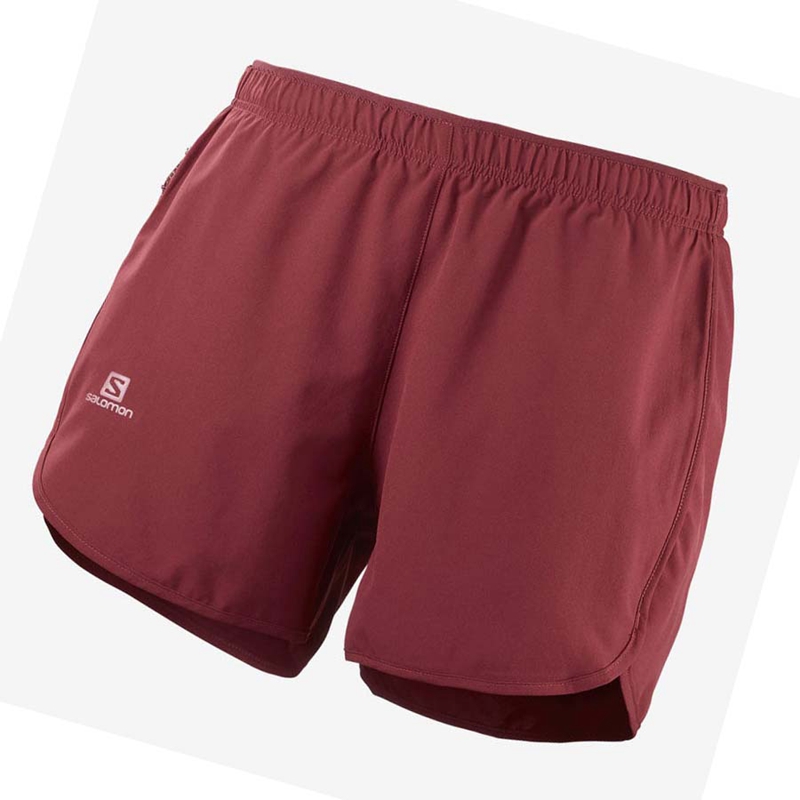 Salomon AGILE Shorts Dam Röda | OBLVNFE-93