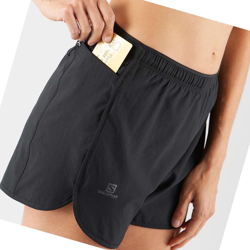 Salomon AGILE Shorts Dam Svarta | ZKLWXJR-01