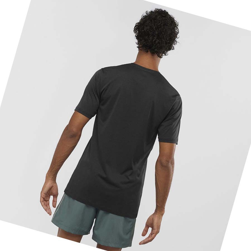 Salomon AGILE TRAINING T-shirt Herr Svarta | WUTBFRQ-20