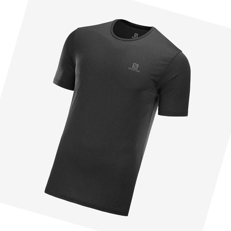 Salomon AGILE TRAINING T-shirt Herr Svarta | WUTBFRQ-20