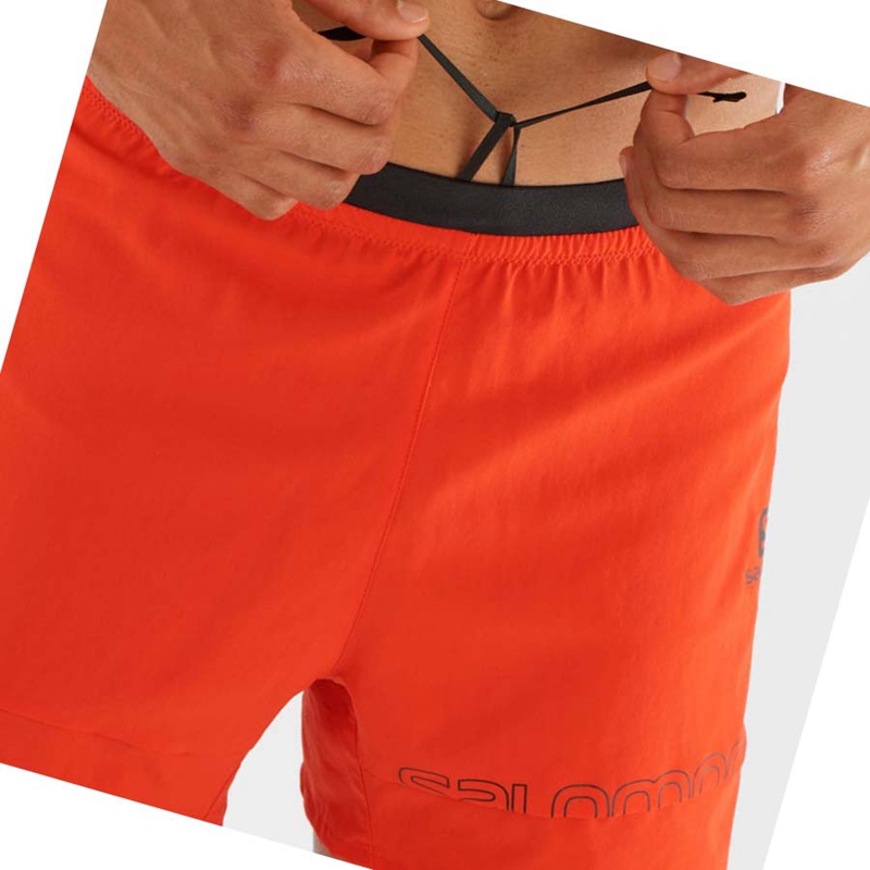 Salomon CROSS 2IN1 Shorts Herr Orange | HWOGBDZ-86