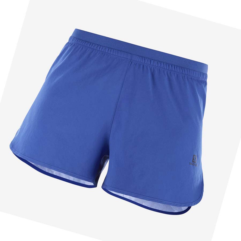 Salomon CROSS 3\'\' Shorts Dam Marinblå | ZCESYNJ-79