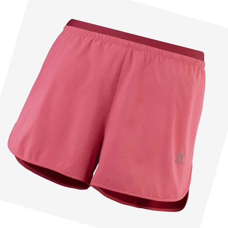 Salomon CROSS 3\'\' Shorts Dam Röda | XZIVJAN-09