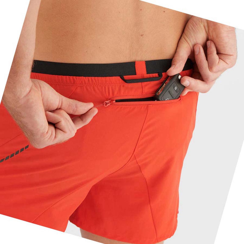 Salomon CROSS 3'' Shorts Herr Orange | LWQRDOP-12