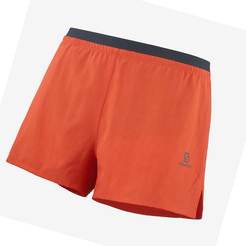 Salomon CROSS 3\'\' Shorts Herr Orange | LWQRDOP-12