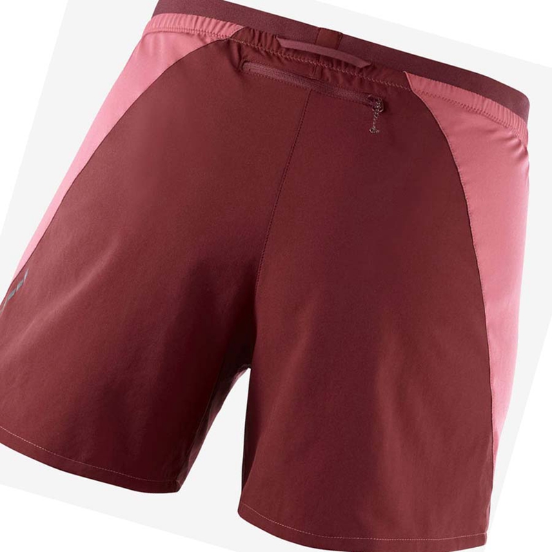 Salomon CROSS 5'' Shorts Dam Röda | XTCSHVR-54