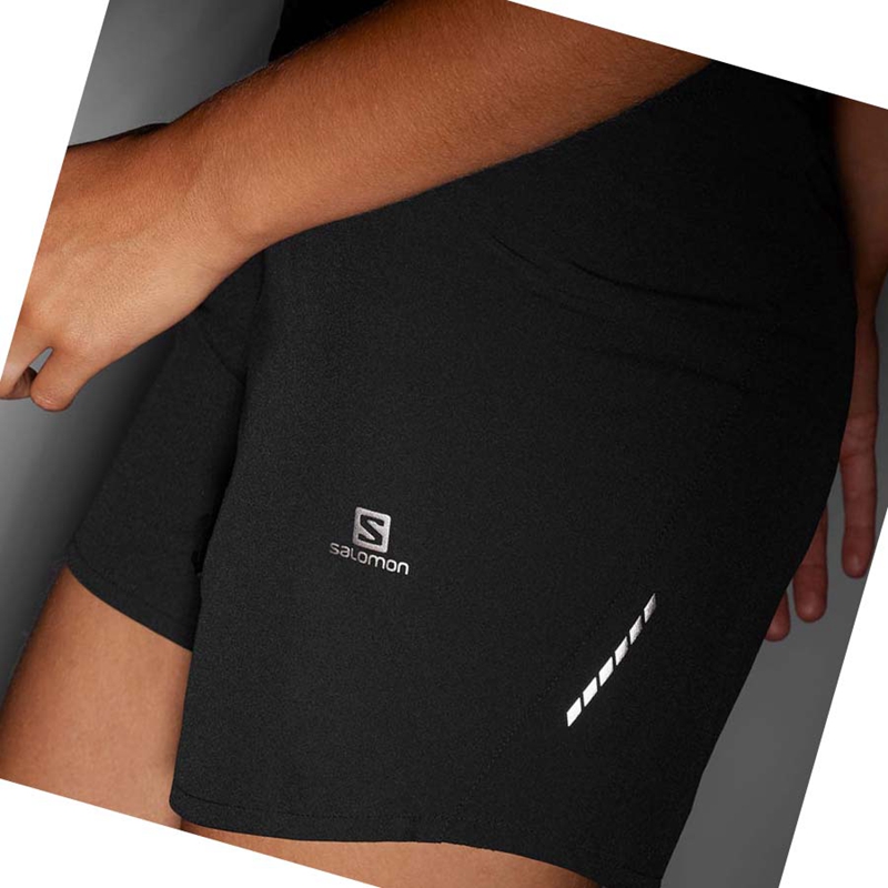 Salomon CROSS 5'' Shorts Dam Svarta | PFEBQZM-87