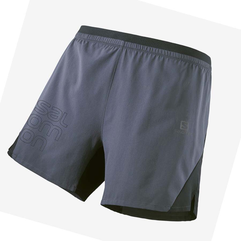 Salomon CROSS 5\'\' Shorts Herr Grå | GTSUJHC-62