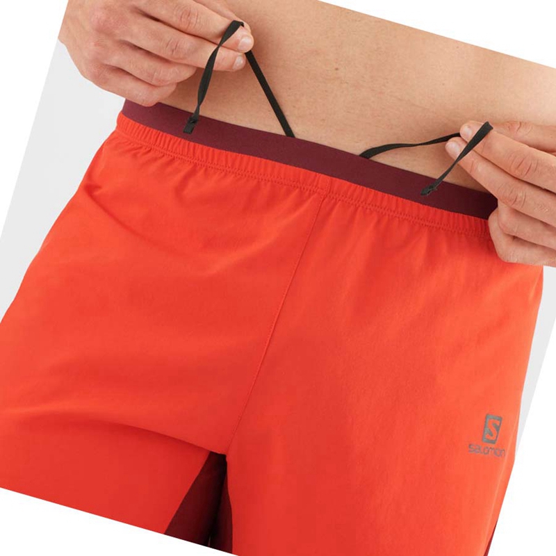 Salomon CROSS 5'' Shorts Herr Orange | JNMUSWO-01