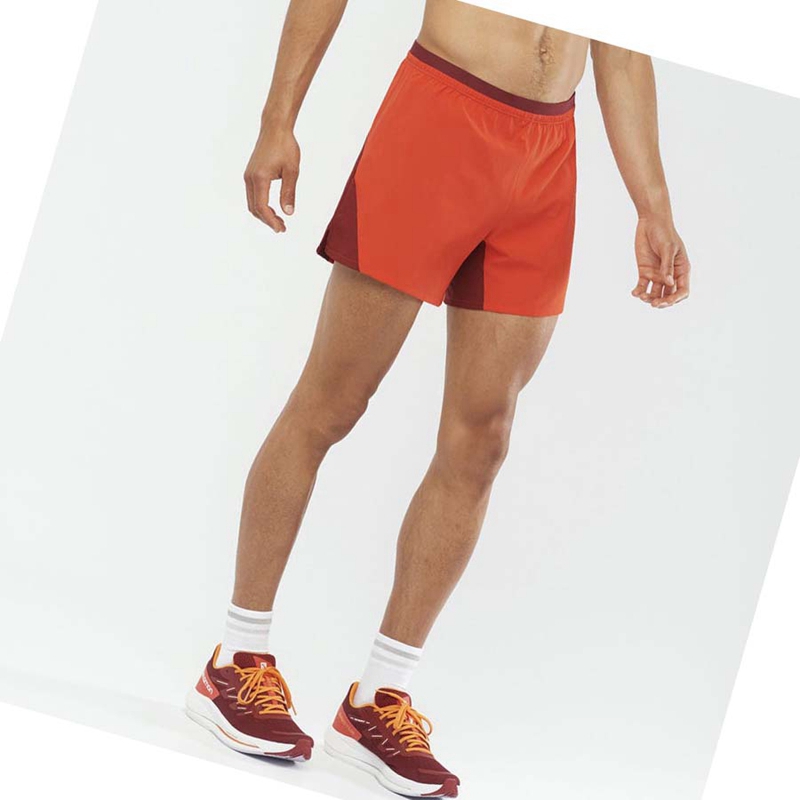 Salomon CROSS 5'' Shorts Herr Orange | JNMUSWO-01