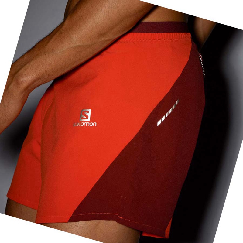 Salomon CROSS 5'' Shorts Herr Orange | JNMUSWO-01