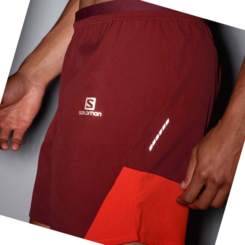 Salomon CROSS 7'' NO LINER Shorts Herr Röda | BPXDMNA-18