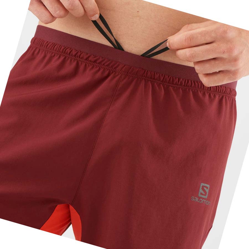 Salomon CROSS 7'' NO LINER Shorts Herr Röda | BPXDMNA-18