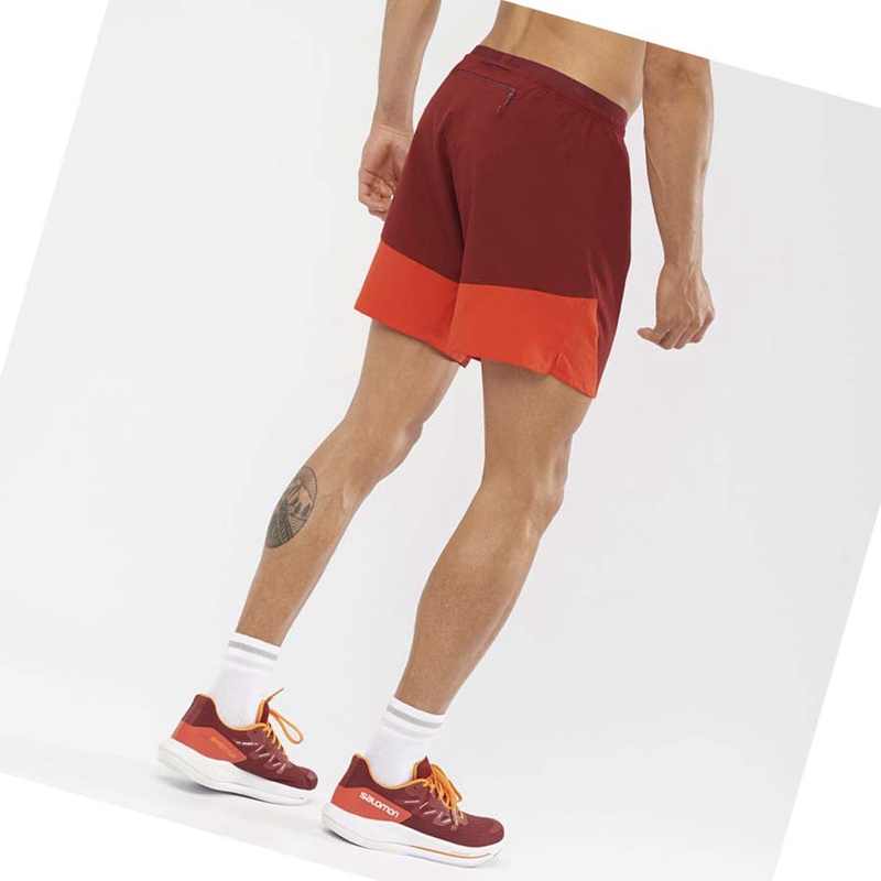 Salomon CROSS 7'' NO LINER Shorts Herr Röda | BPXDMNA-18