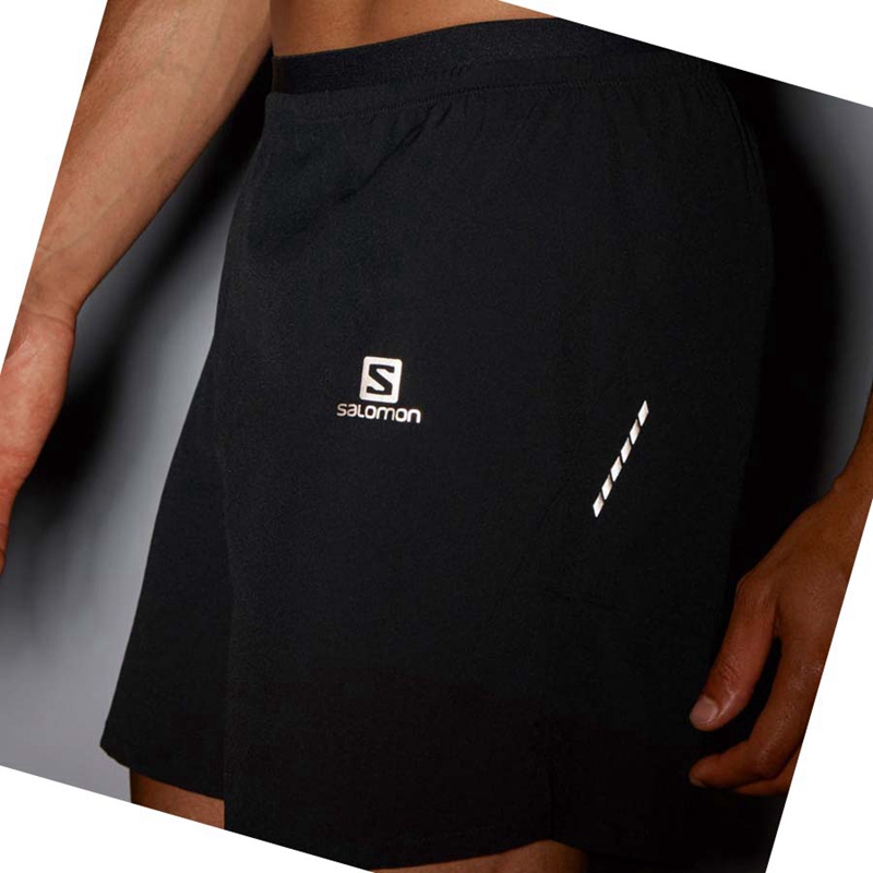 Salomon CROSS 7'' NO LINER Shorts Herr Svarta | LXHIEDC-23