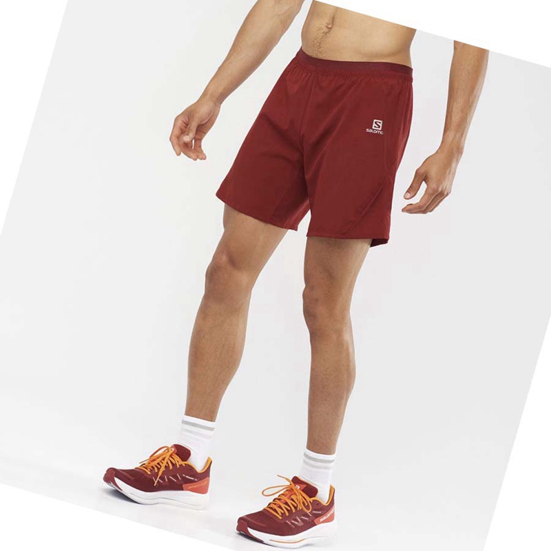 Salomon CROSS 7'' Shorts Herr Röda | BQXZLTJ-79