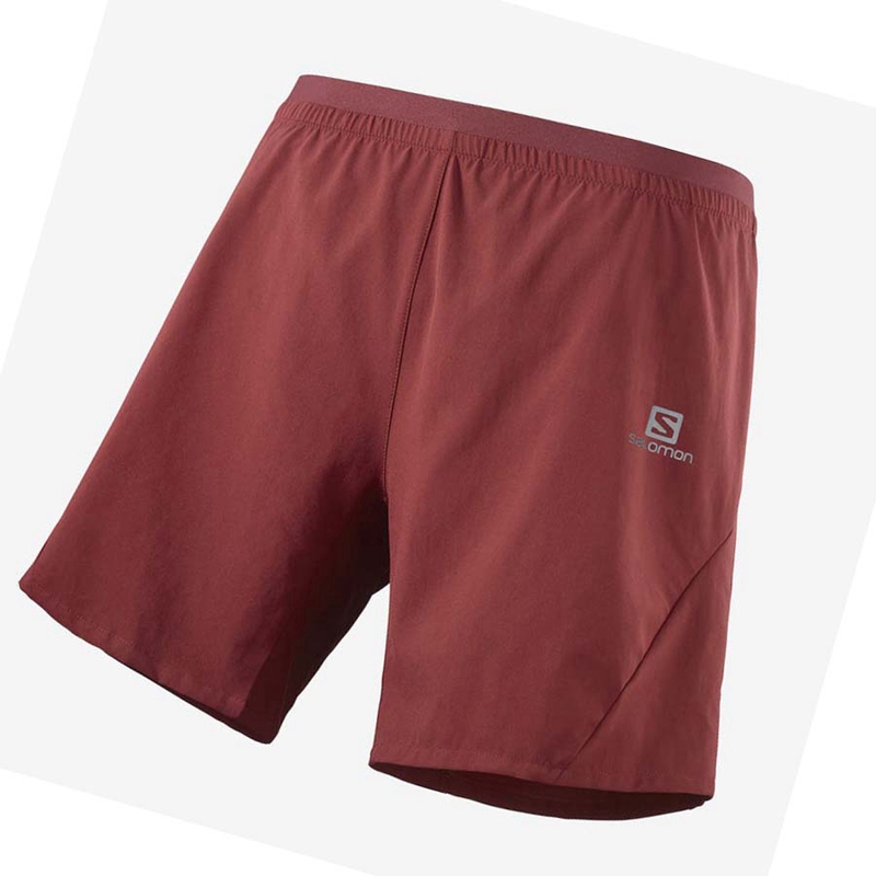 Salomon CROSS 7\'\' Shorts Herr Röda | BQXZLTJ-79