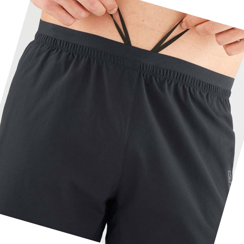 Salomon CROSS 7'' Shorts Herr Svarta | XIWVRCZ-58