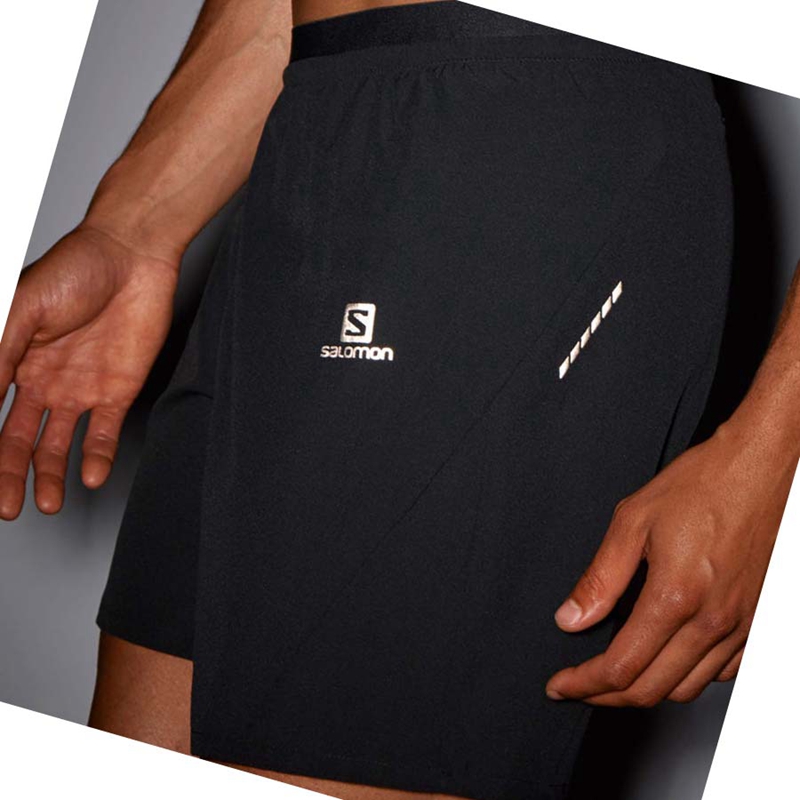 Salomon CROSS 7'' Shorts Herr Svarta | XIWVRCZ-58