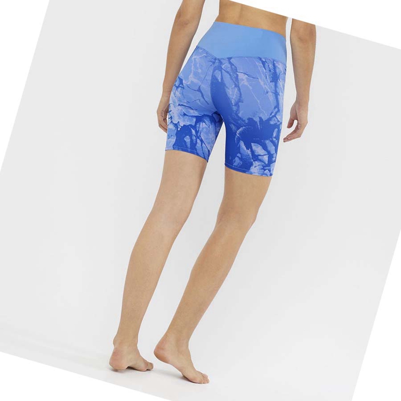 Salomon CROSS MULTI 7'' Shorts Dam Blå | FWBJATX-32