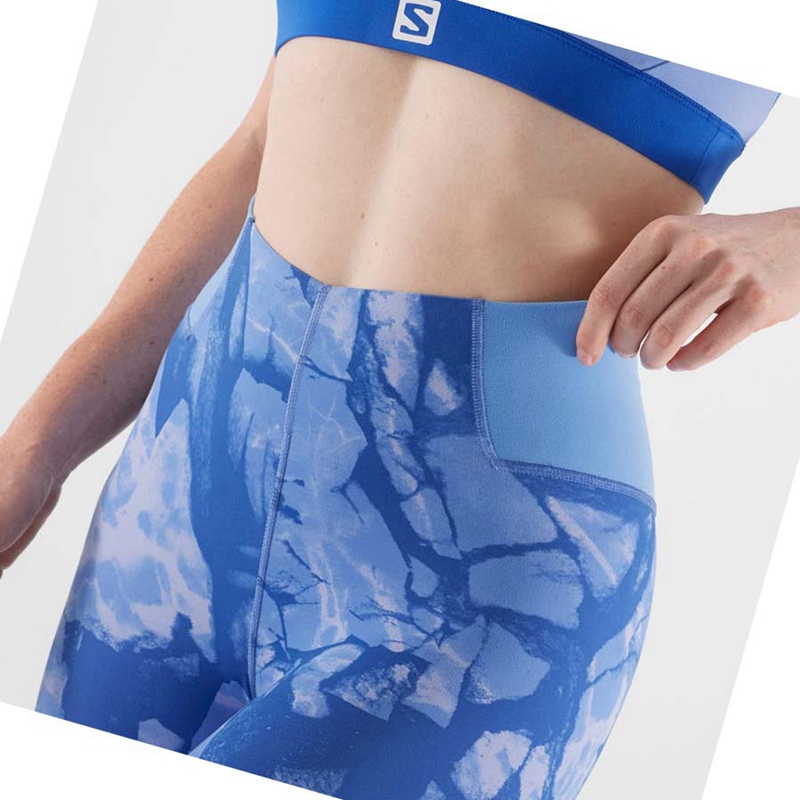 Salomon CROSS MULTI 7'' Shorts Dam Blå | FWBJATX-32