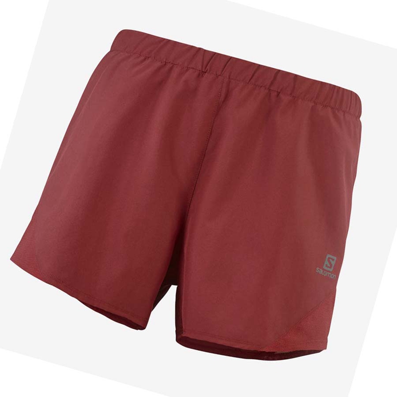 Salomon CROSS REBEL 4\'\' Shorts Dam Röda | DEANHRK-16