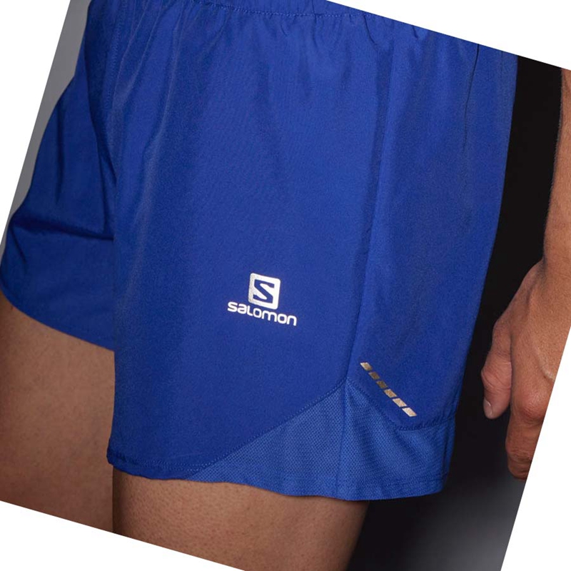 Salomon CROSS REBEL 5'' Shorts Herr Blå | SBCQORX-02