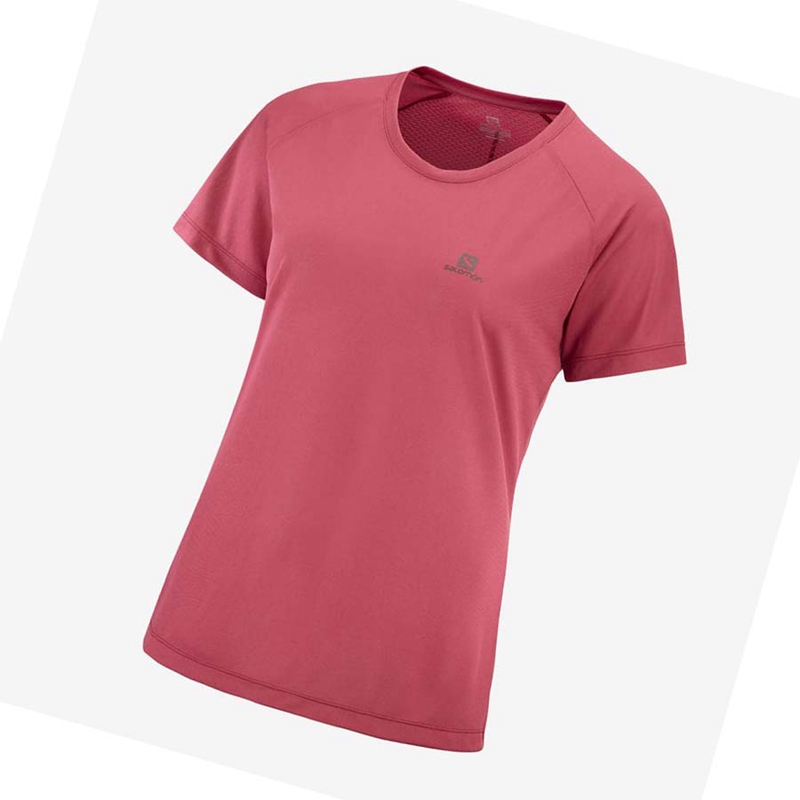 Salomon CROSS REBEL T-shirt Dam Röda | KFJMDYX-79