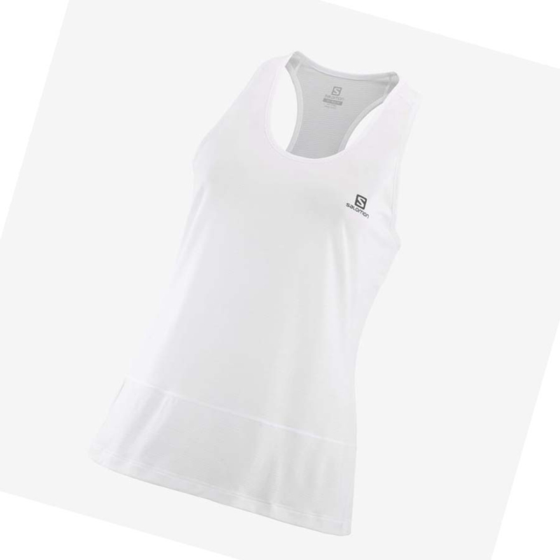 Salomon CROSS RUN T-shirt Dam Vita | XEDUOYZ-73