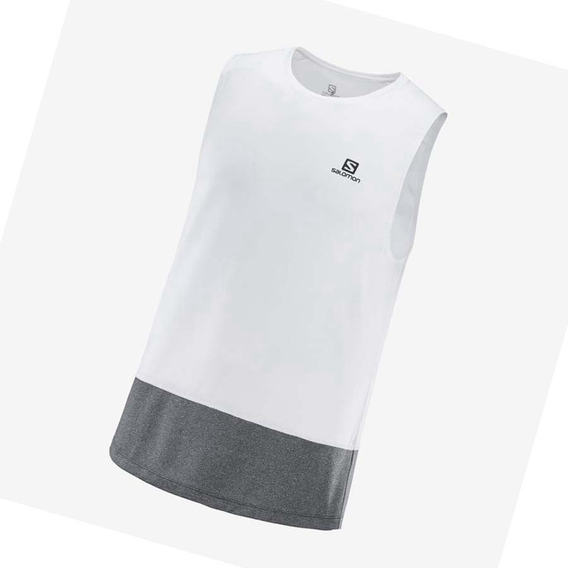 Salomon CROSS RUN T-shirt Herr Vita | KRIPLAT-68