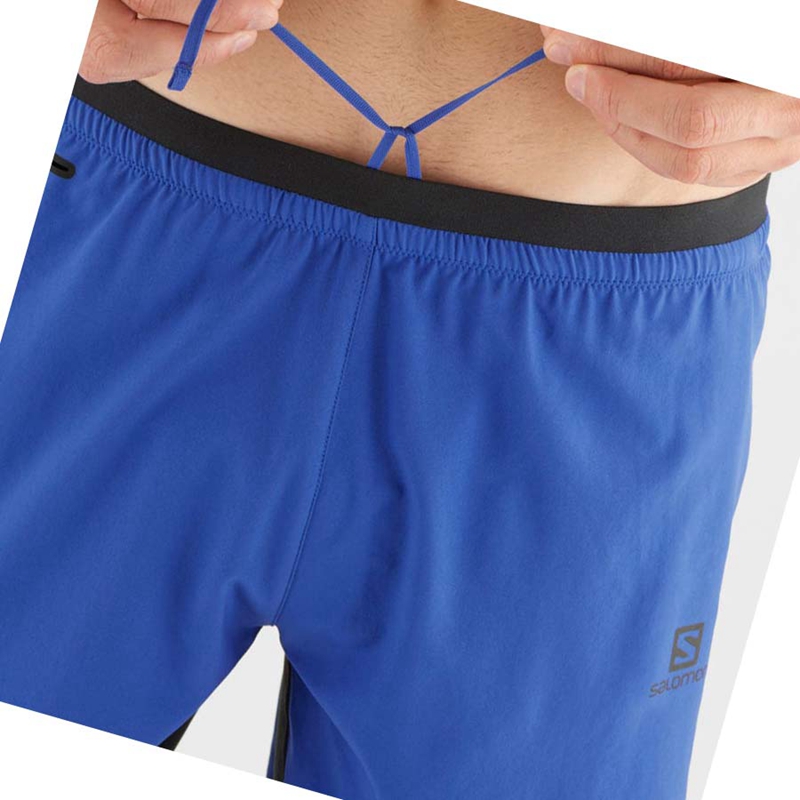 Salomon CROSS TWINN Shorts Herr Blå | PMHJCGV-86