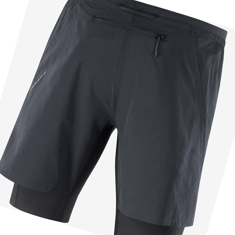 Salomon CROSS TWINN Shorts Herr Svarta | IFHGAQL-20