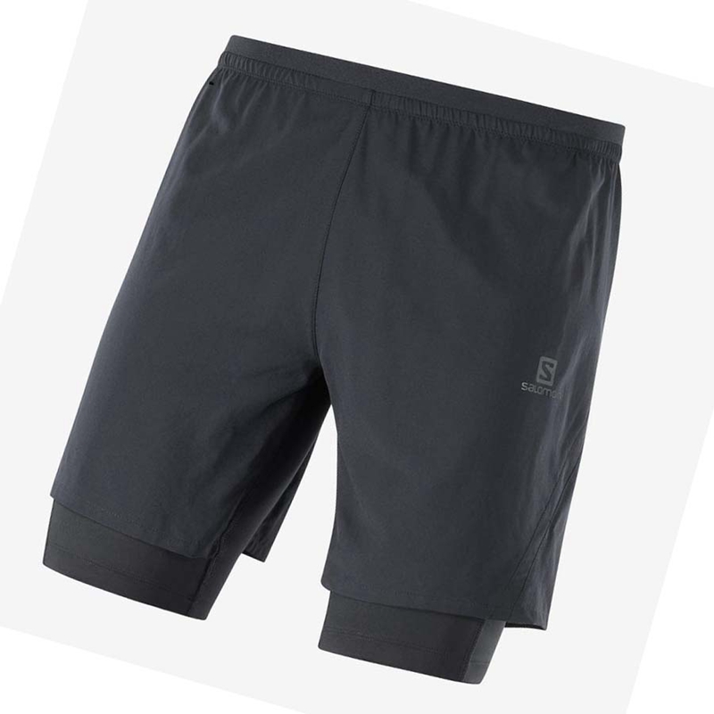 Salomon CROSS TWINN Shorts Herr Svarta | IFHGAQL-20