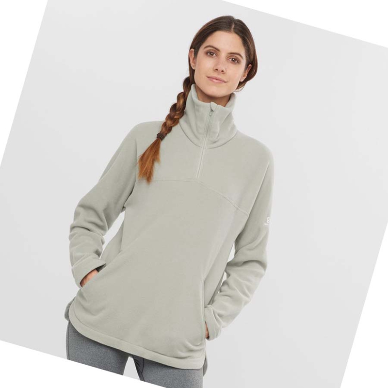 Salomon ESSENTIAL COSY FLEECE Hoodie Dam Vita | LKBGIOP-34