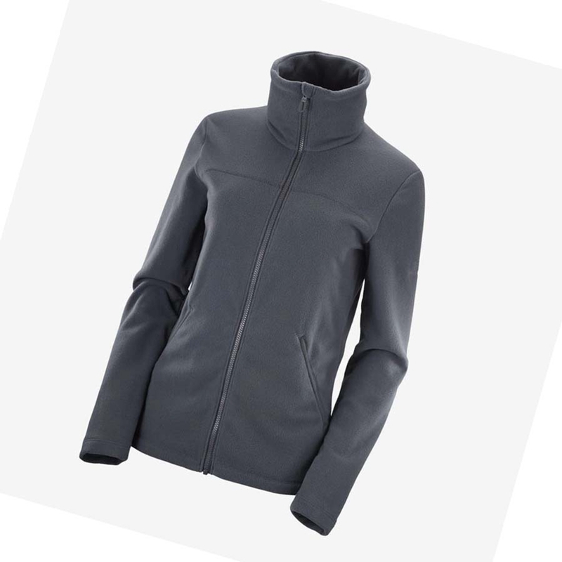 Salomon ESSENTIAL COSY FLEECE Hoodie Dam Svarta | VRLINZJ-73