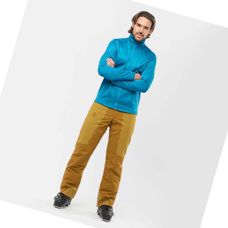 Salomon ESSENTIAL LIGHTWARM HEATHER Hoodie Herr Blå | MKIQEYH-21