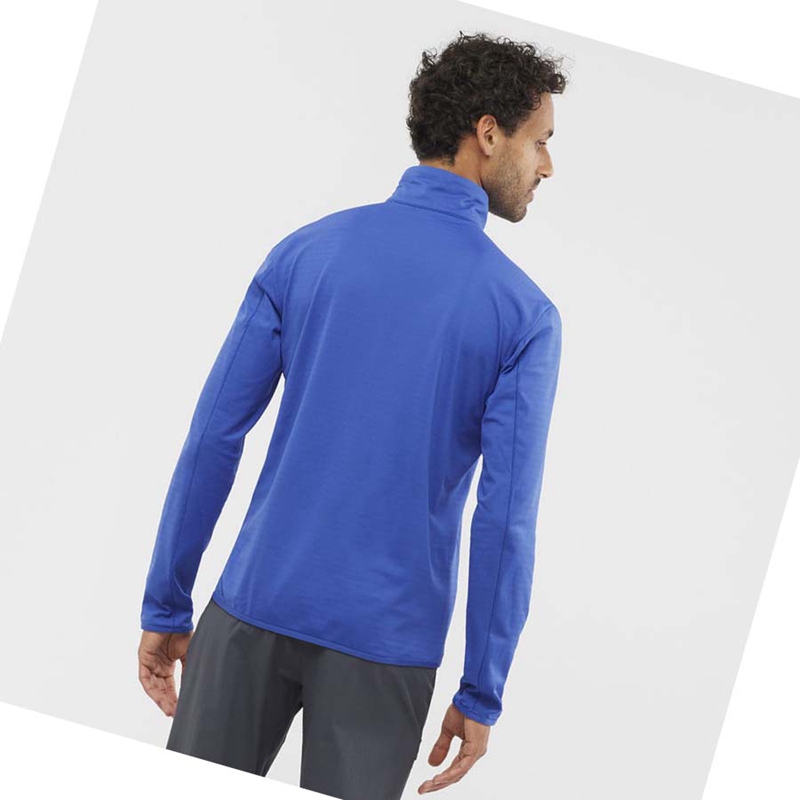 Salomon ESSENTIAL LIGHTWARM Hoodie Herr Blå | LQGHBUD-92