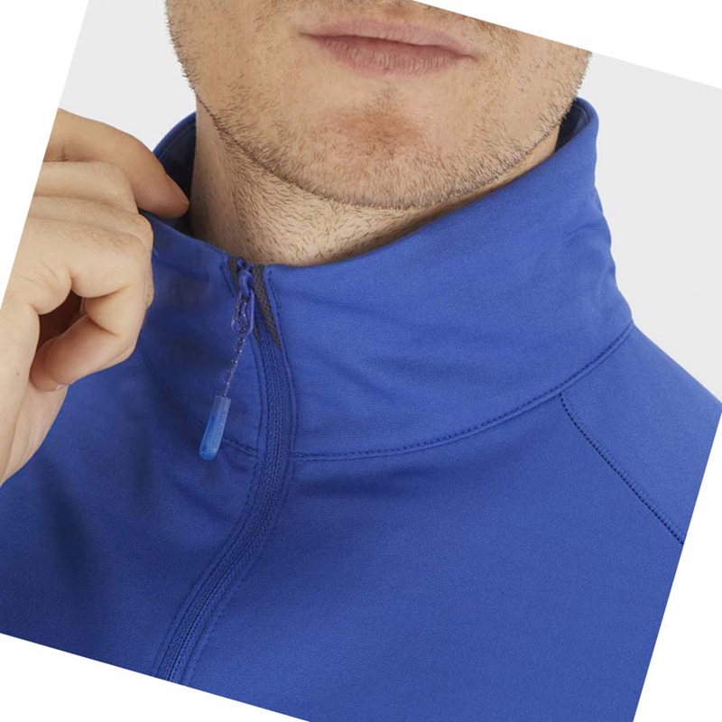 Salomon ESSENTIAL LIGHTWARM Hoodie Herr Blå | LQGHBUD-92