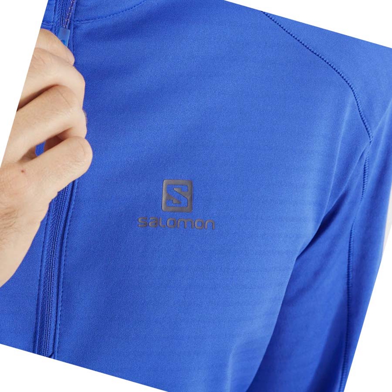 Salomon ESSENTIAL LIGHTWARM Hoodie Herr Blå | LQGHBUD-92