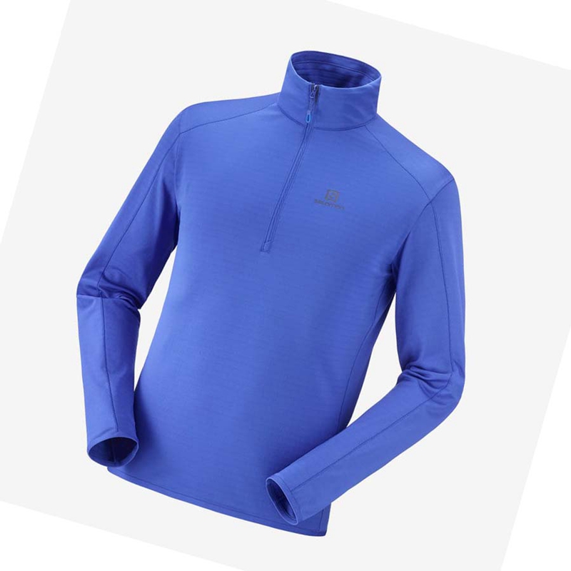 Salomon ESSENTIAL LIGHTWARM Hoodie Herr Blå | LQGHBUD-92