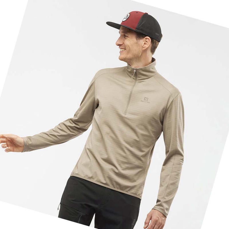 Salomon ESSENTIAL LIGHTWARM Hoodie Herr Grå | PKLQMOZ-43