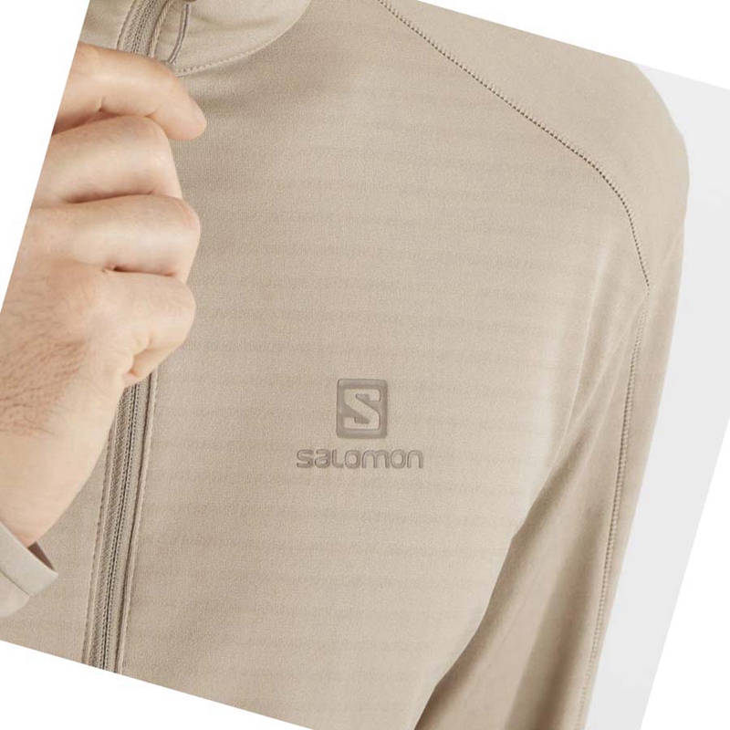 Salomon ESSENTIAL LIGHTWARM Hoodie Herr Grå | PKLQMOZ-43