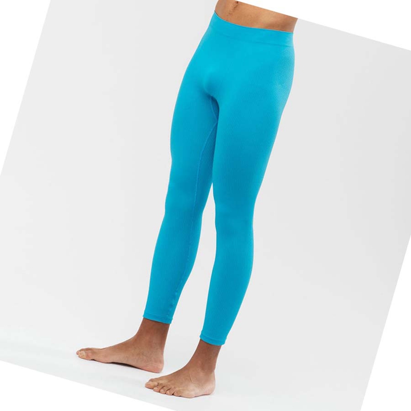 Salomon ESSENTIAL SEAMLESS Byxor Herr Blå | MQERTKU-37