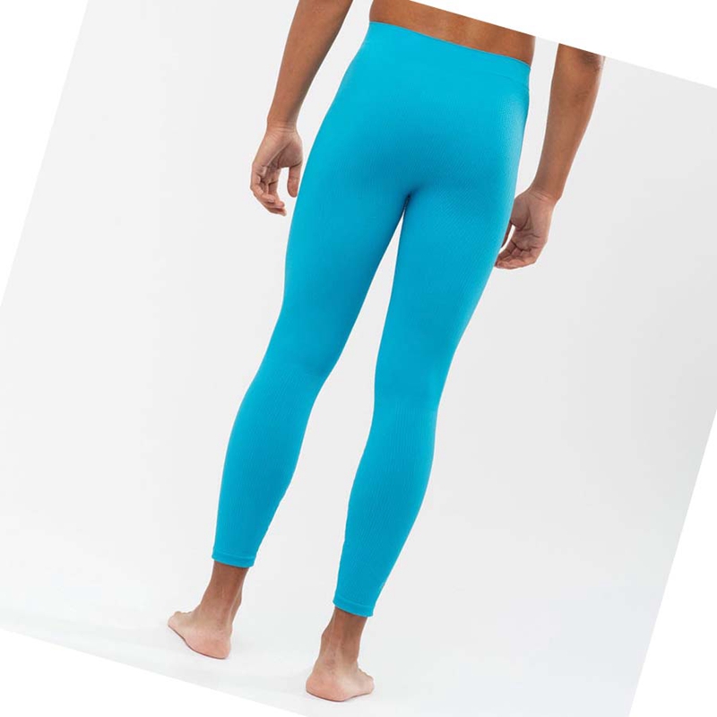 Salomon ESSENTIAL SEAMLESS Byxor Herr Blå | MQERTKU-37